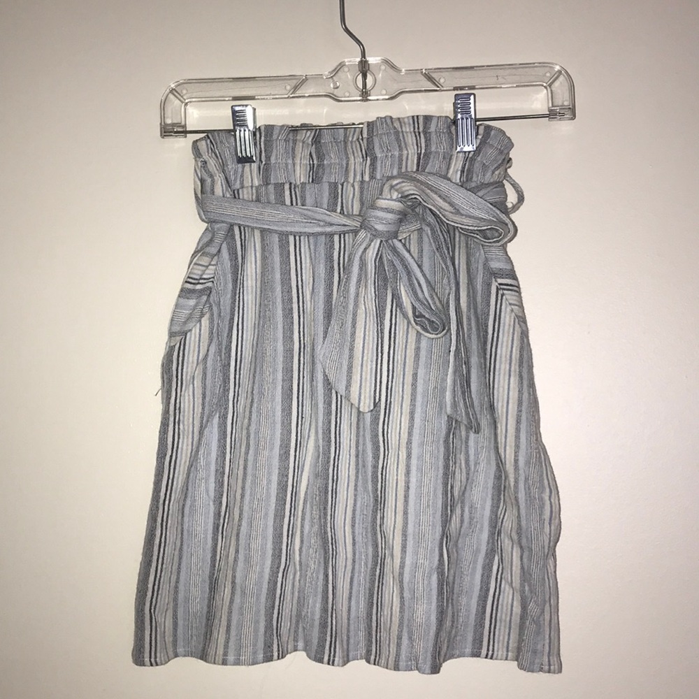 Blue striped skirt